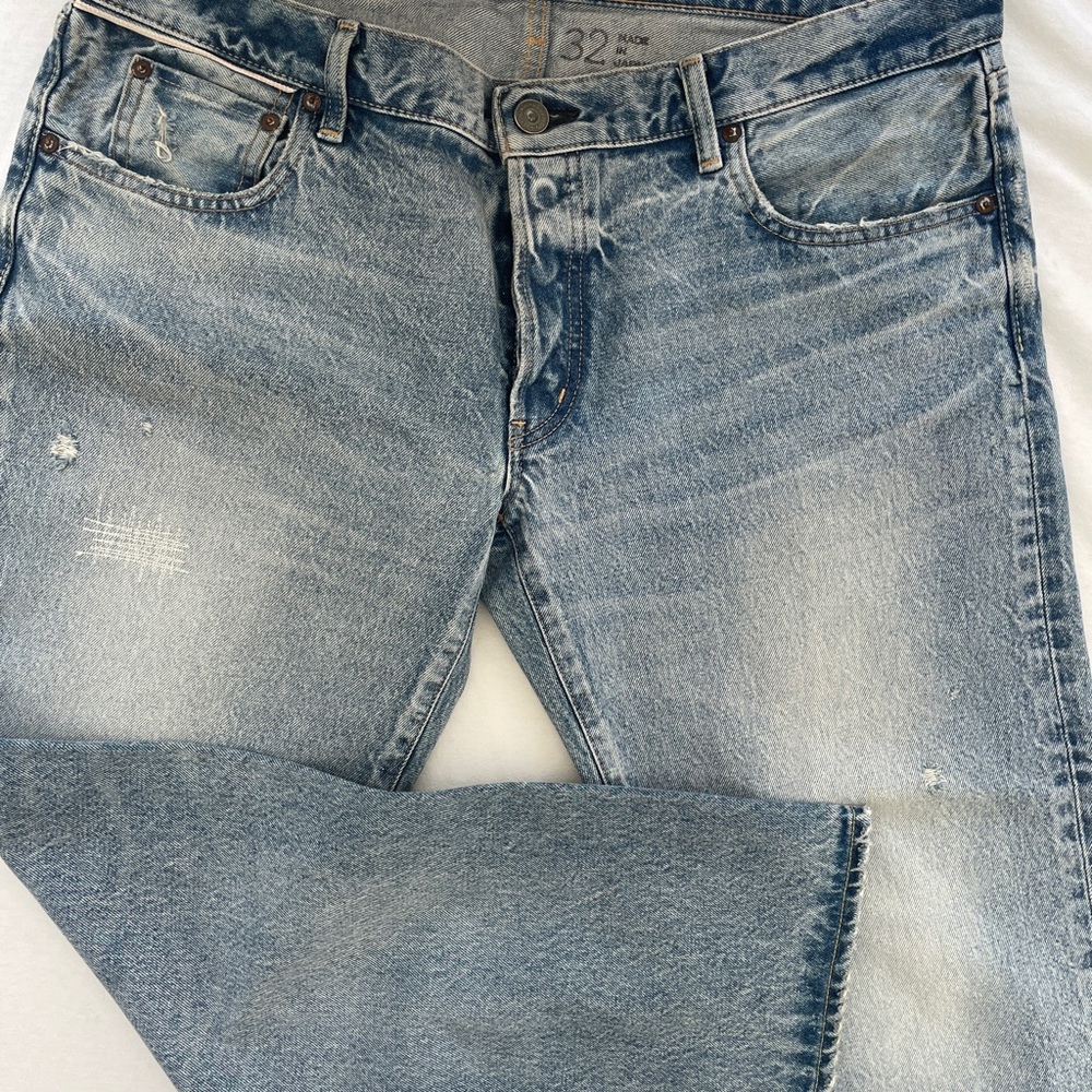 Moussy Faded Blue Straight Leg Jeans